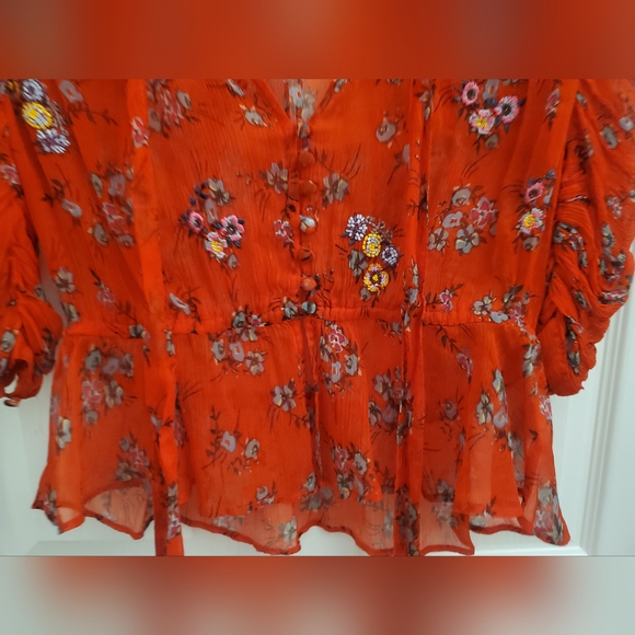 Free People Floral Embroidered Blouse - Picture 9 of 12